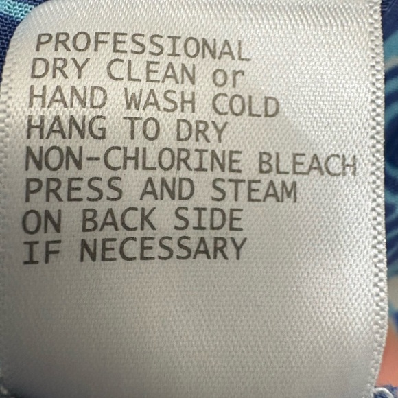 Nicole Miller Blue Green Floral Paisley Print Bishop Sleeve Button Front Top - Picture 9 of 10